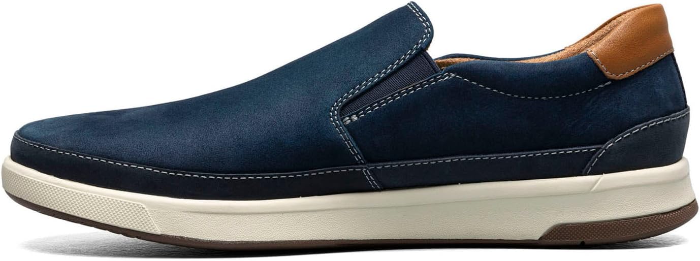 Мужские слипоны Florsheim, с двойной эластичной вставкой, темно-синий — фото 4