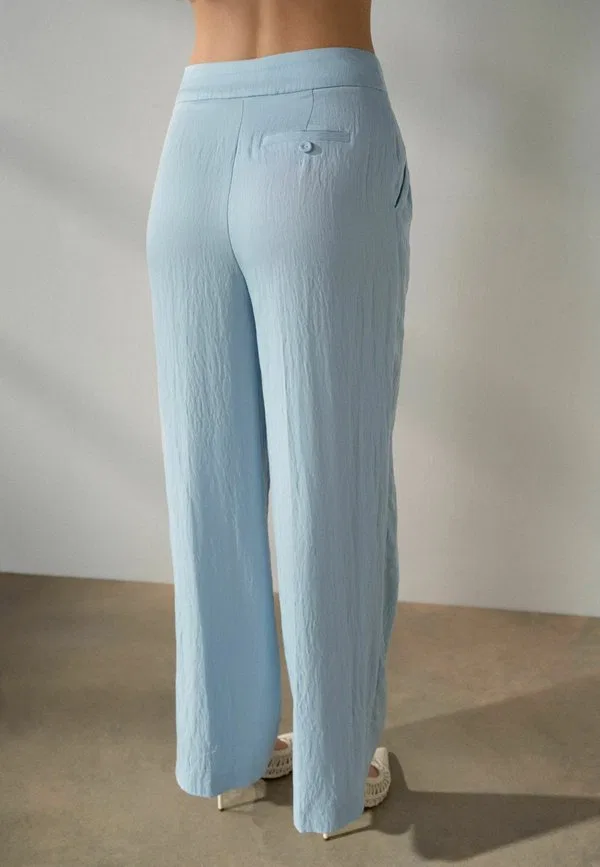 Брюки укороченного кроя с широкими штанинами Next, Light Blue — фото 3