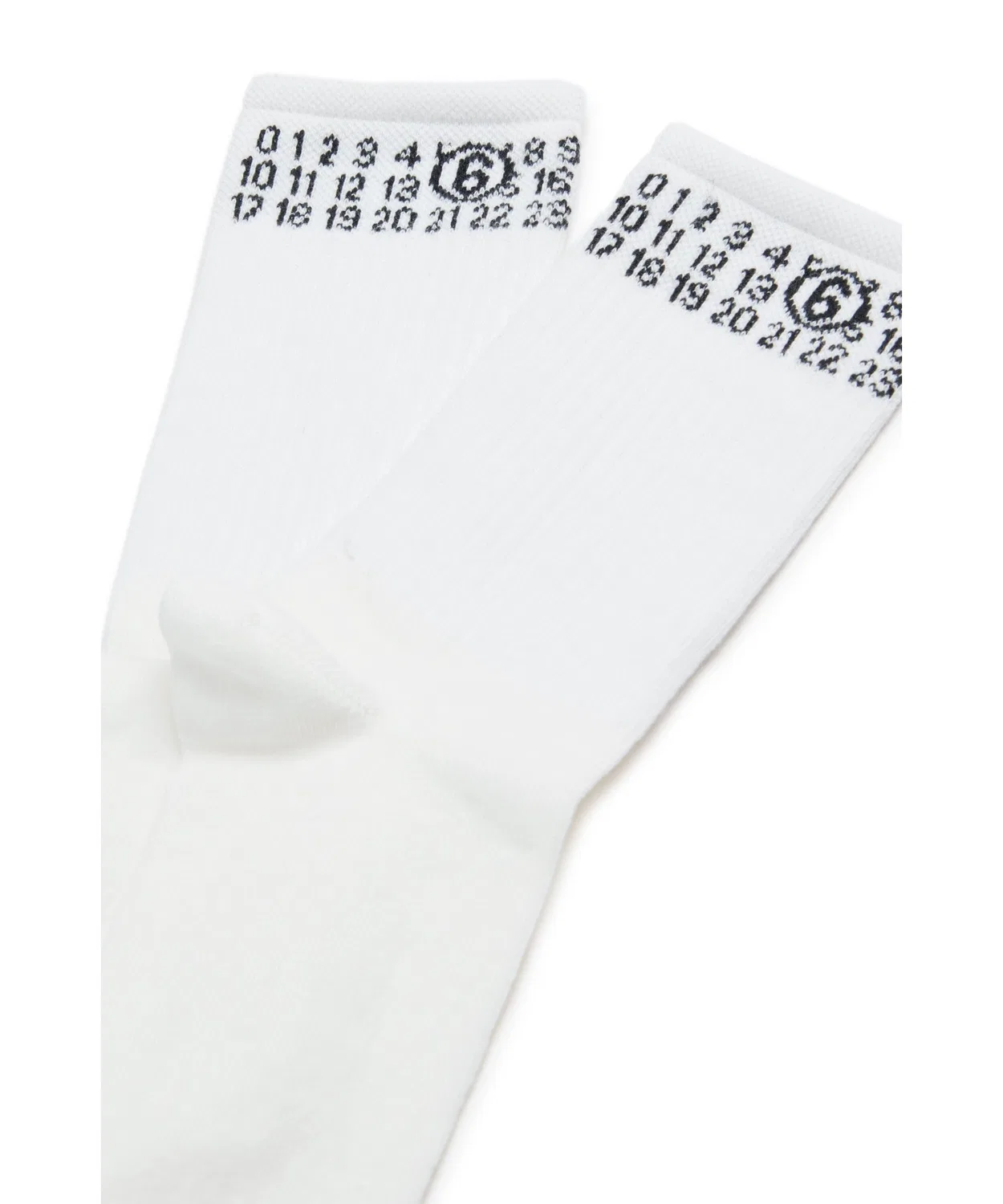 Носки детские MM6 Maison Margiela с логотипом, хлопок, зеленый — фото 2