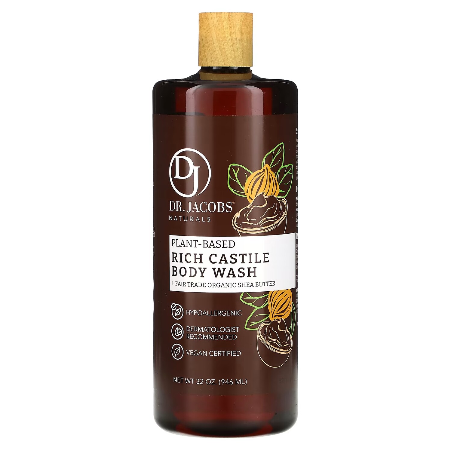 

Гель для душа Dr. Jacobs Naturals с органическим маслом ши, 946 мл