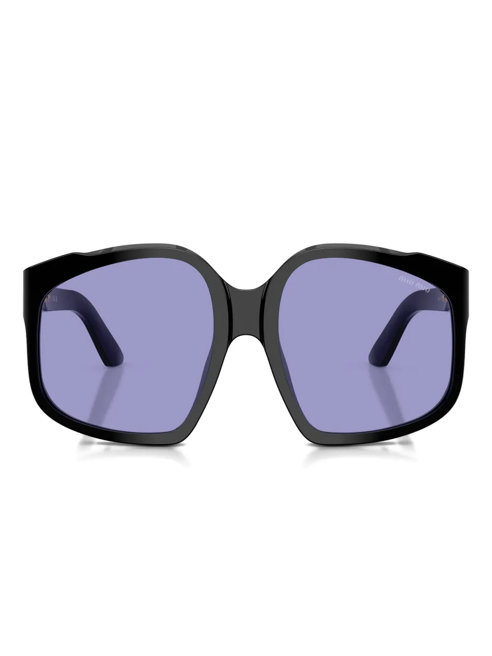 

Солнцезащитные очки в массивной оправе Miu Miu Eyewear, черный