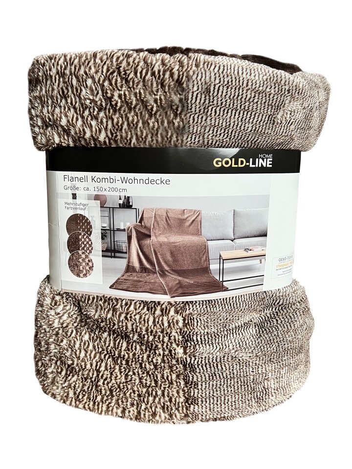 

Одеяло GMD Living Microfaser Kuschel FLANELL KOMBI, цвет farbe braun