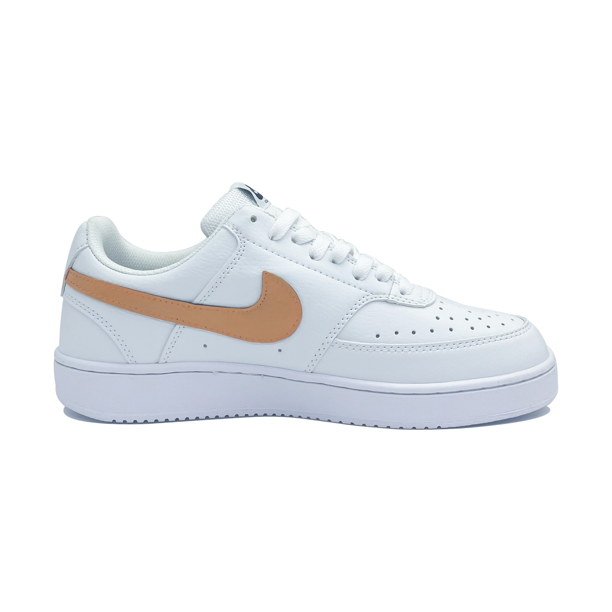 Nike Кроссовки Court Vision 1 Orange Heart Orange Affection с амортизацией, износостойкие, низкие, унисекс, белые, цвет White — фото 2