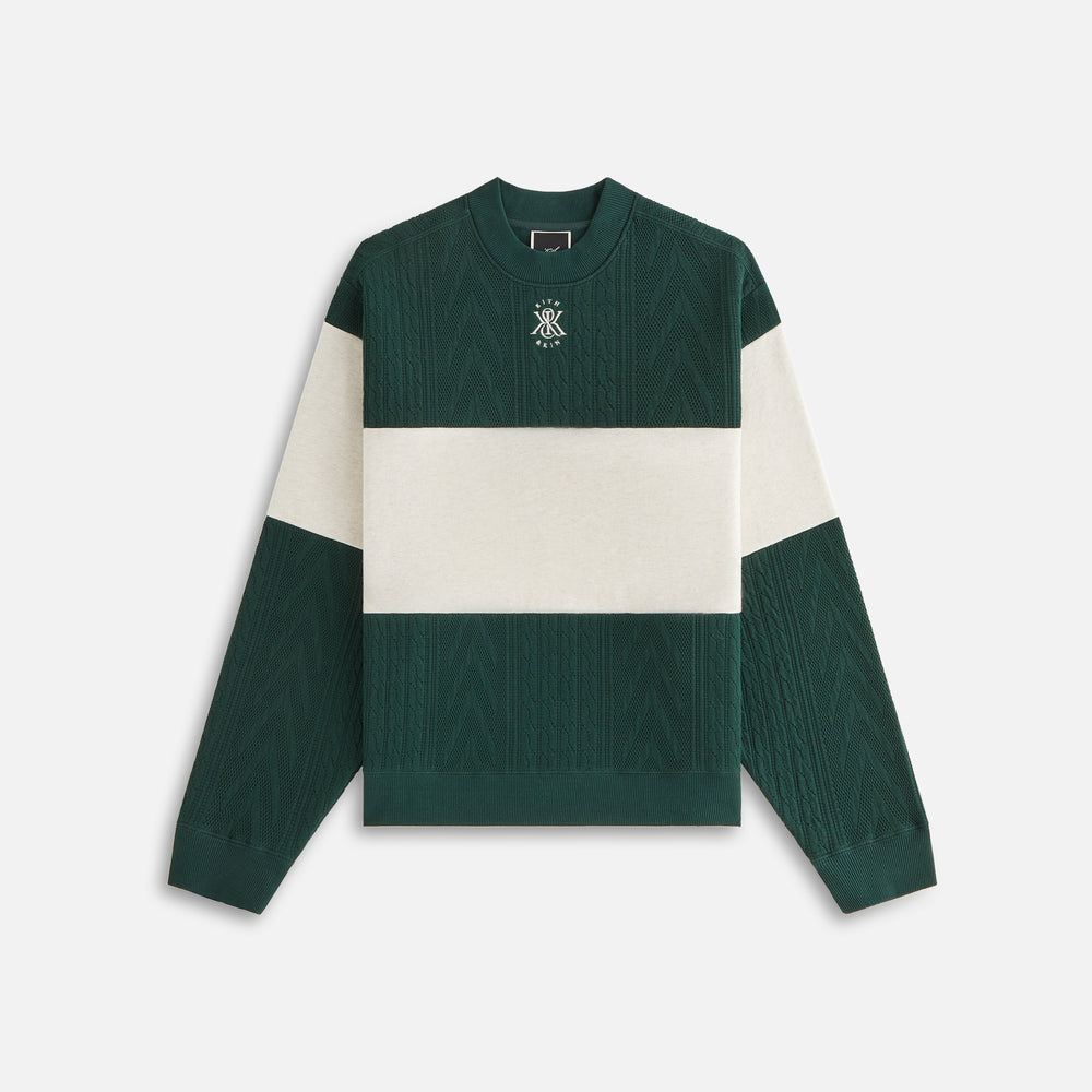 

Толстовка Kith Women Ashwin Cable Panelled Crewneck, цвет Stadium