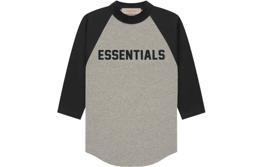 Fear Of God Essentials Футболка SS22 Spring22 Kids с рукавом 3/4 в стиле бейсболки, цвет темный овсяный, размер Oat Kids'