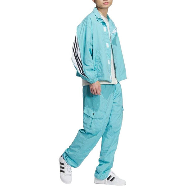 Куртка оригиналы x обычные люди легкая тканая куртка азиатские размеры Adidas, голубой — фото 2