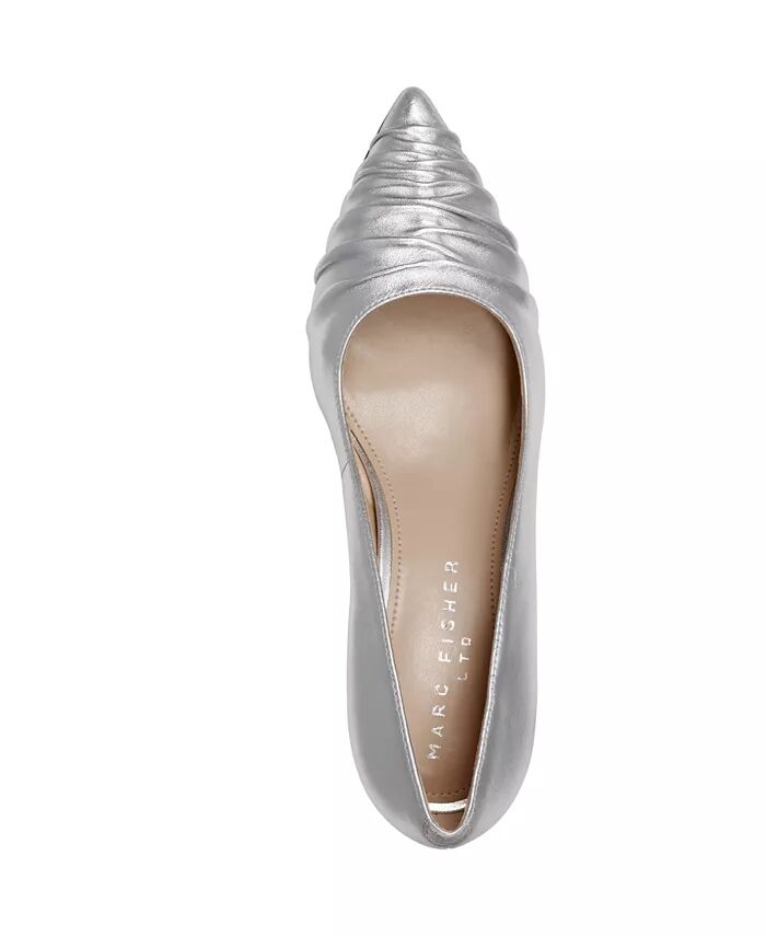 Женские туфли-лодочки Paria Dress Slip-On Marc Fisher LTD, серебряный — фото 4