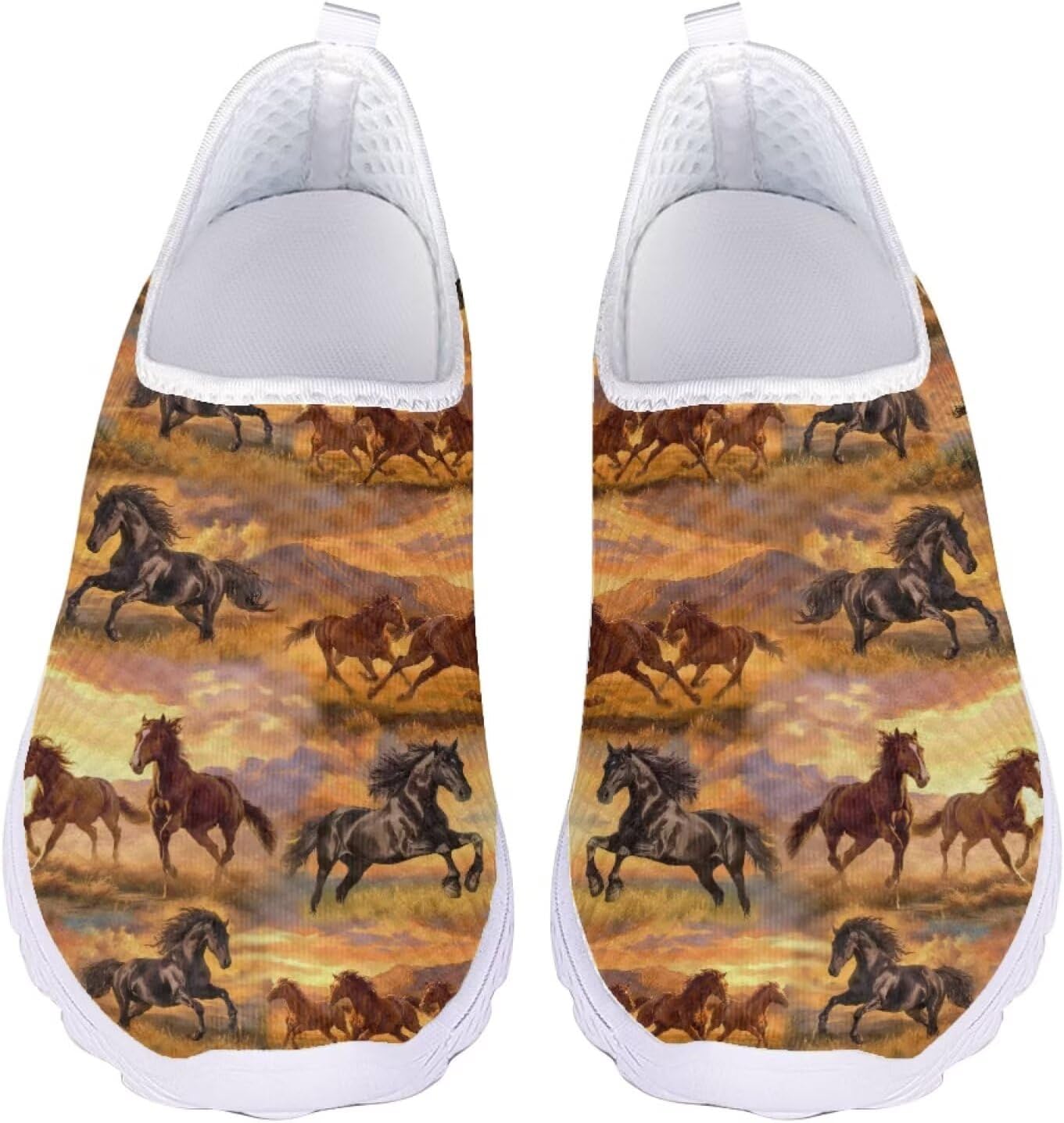 

Кроссовки Jeiento на Хэллоуин для женщин и мужчин, для вечеринки на Хэллоуин, прогулок и бега, слипоны, дышащая сетка, спортивная и модная обувь, коричневый