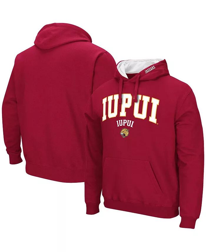 

Мужская красная толстовка с капюшоном IUPUI Jaguars Arch & Logo Colosseum