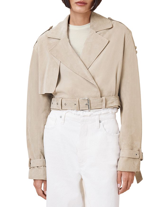 

ОПЕЛИЯ КОЖАНАЯ КУРТКА ALLSAINTS, коричневый/бежевый