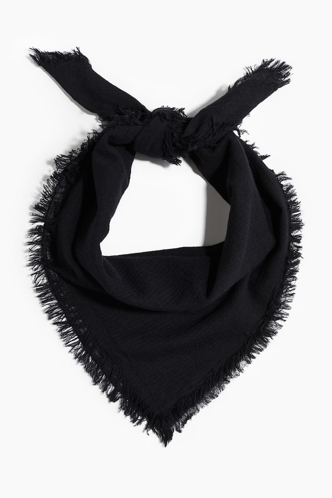 

Хлопковый шарф H&M, черный