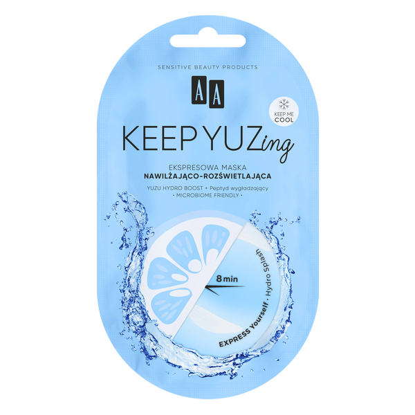 

Экспресс-маска для лица увлажняющая и осветляющая, 7 мл Aa Keep yuzing