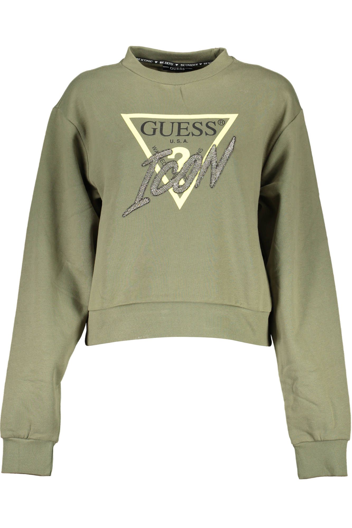 

Зеленый хлопковый женский свитер Guess Shoes