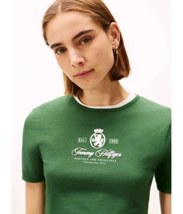 Футболка VARSITY slim fit Tommy Hilfiger, зеленый — фото 4