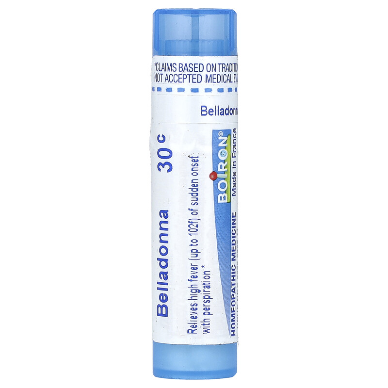 

Boiron, Belladonna, 30C, для снятия лихорадки, примерно 80 гранул