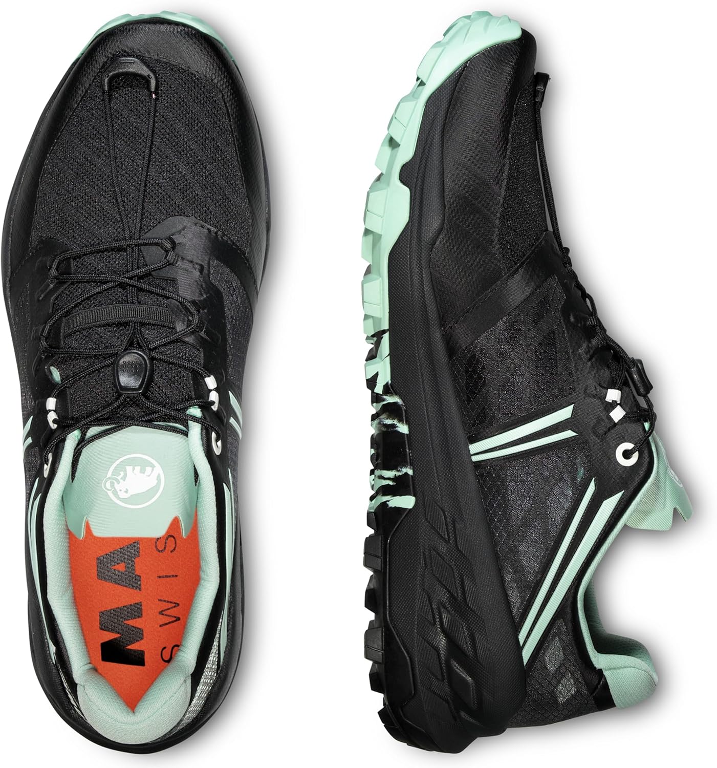 Мужские походные туфли Mammut Sertig Tr Low, черный/мятный — фото 2