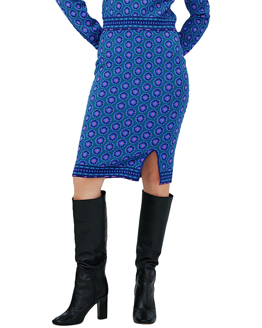 

Юбка-карандаш Diane von Furstenberg Gusta из смесовой шерсти, синий