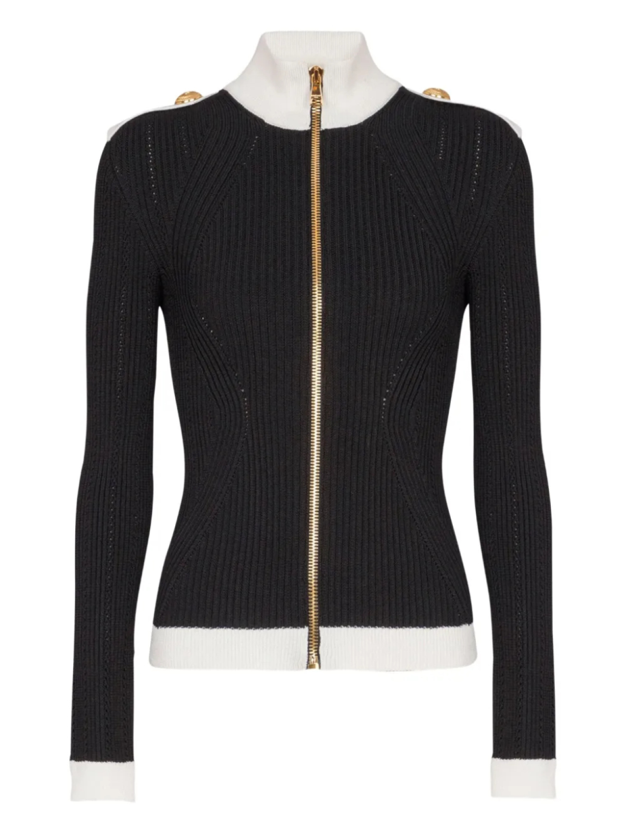 

Balmain кардиган в рубчик, черный