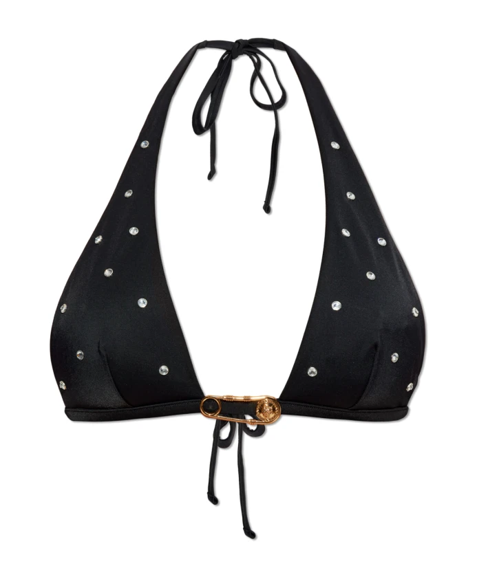 

Верхняя часть бикини с мерцающими кристаллами Versace, черный