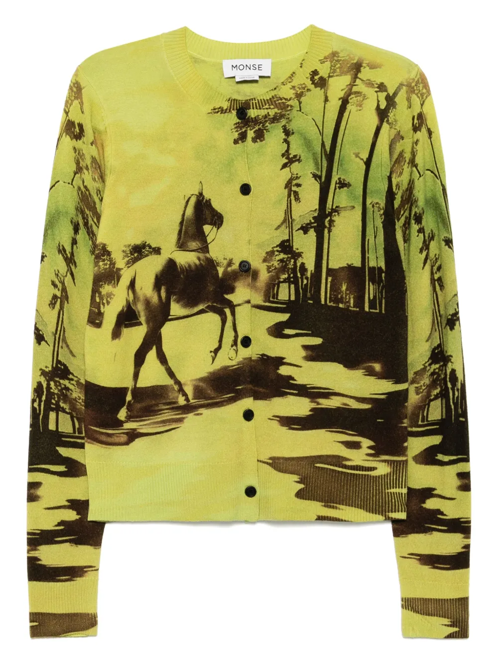 

Кардиган с графичным принтом Monse, зеленый