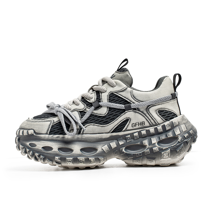 

Износостойкие низкие кроссовки для подростков с эффектом увеличения роста Kung Fu partners, серый