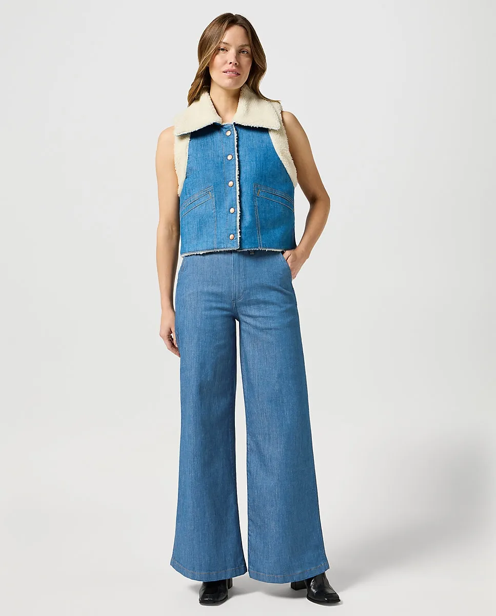 

Женские расклешенные джинсы Широкие брюки с высокой талией Wrangler, синий