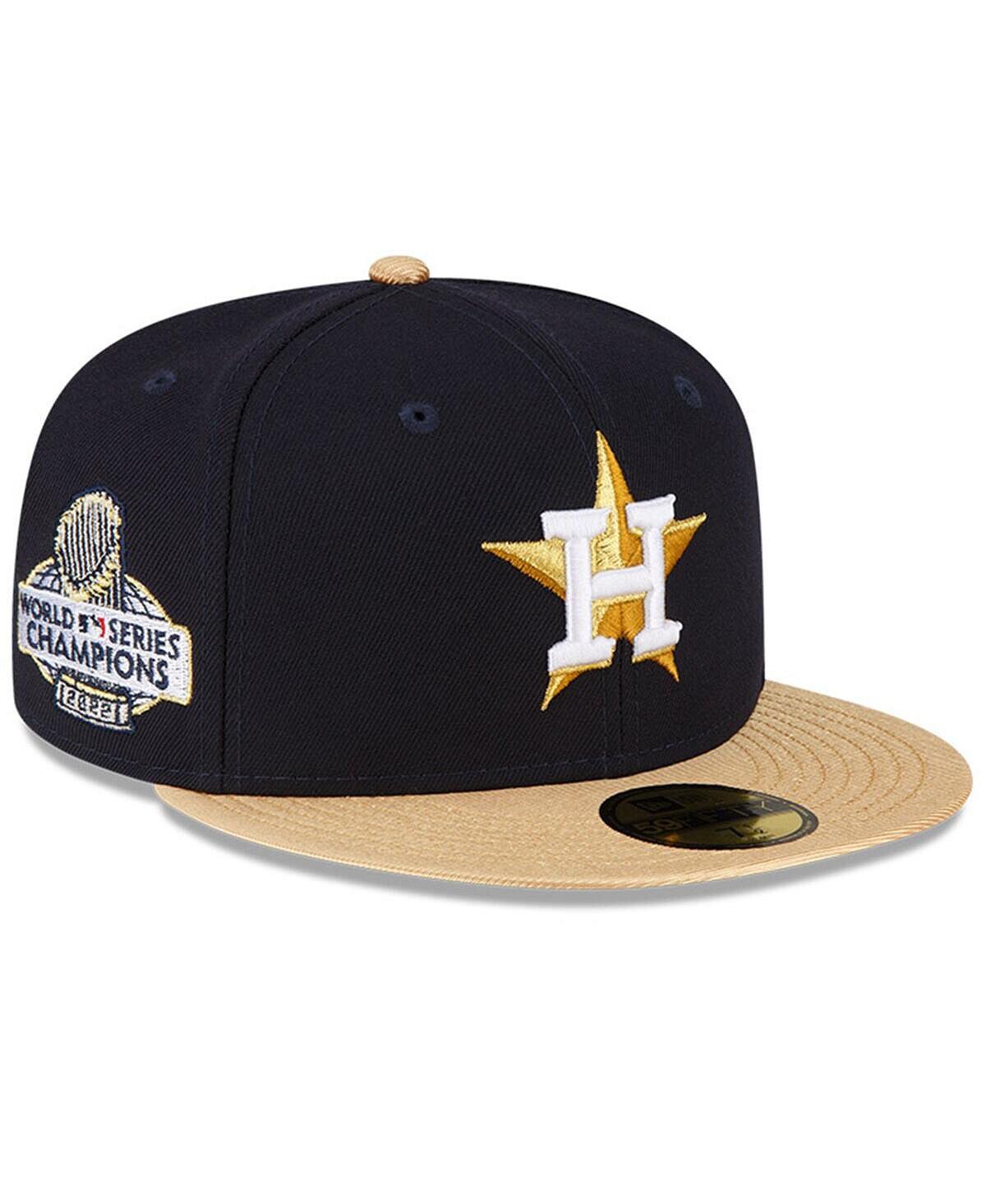 

Мужская темно-синяя приталенная шляпа Houston Astros 2023 Gold Collection 59FIFTY New Era