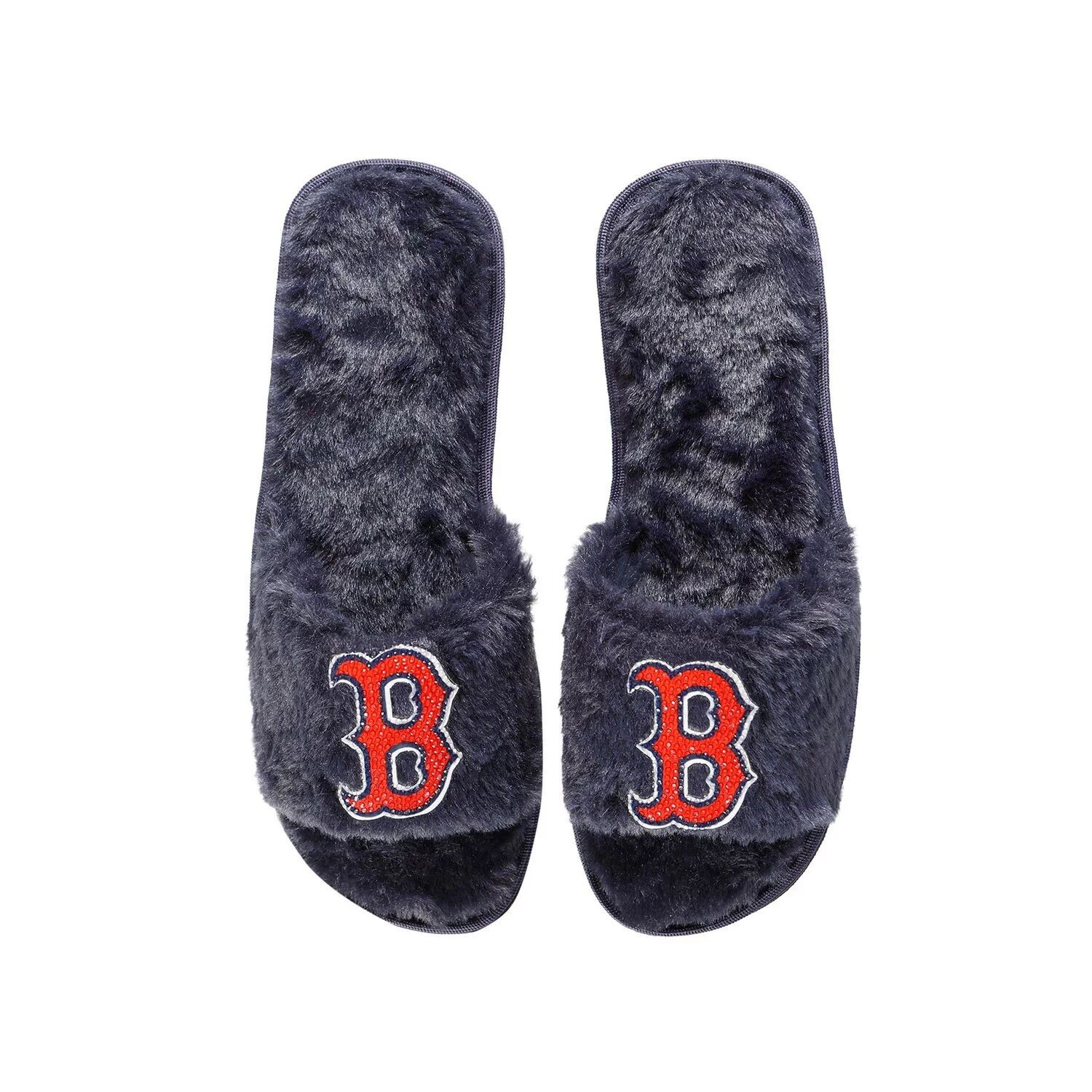Женские темно-синие тапочки FOCO Boston Red Sox со стразами — фото 4