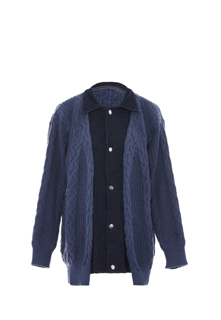 

Вязаный кардиган SANIKA Knit Cardigan, цвет blue denim/dark blue