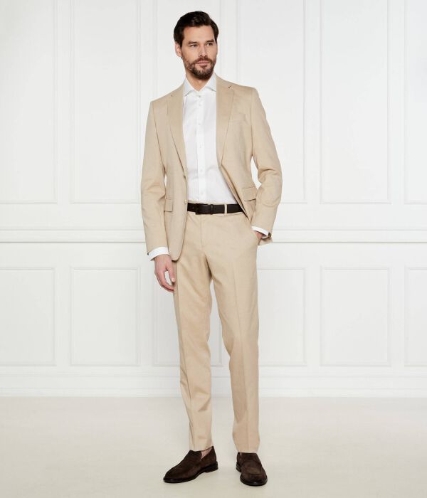 Рубашка h-моток-распространение-c1-222 Slim fit Boss, белый — фото 2