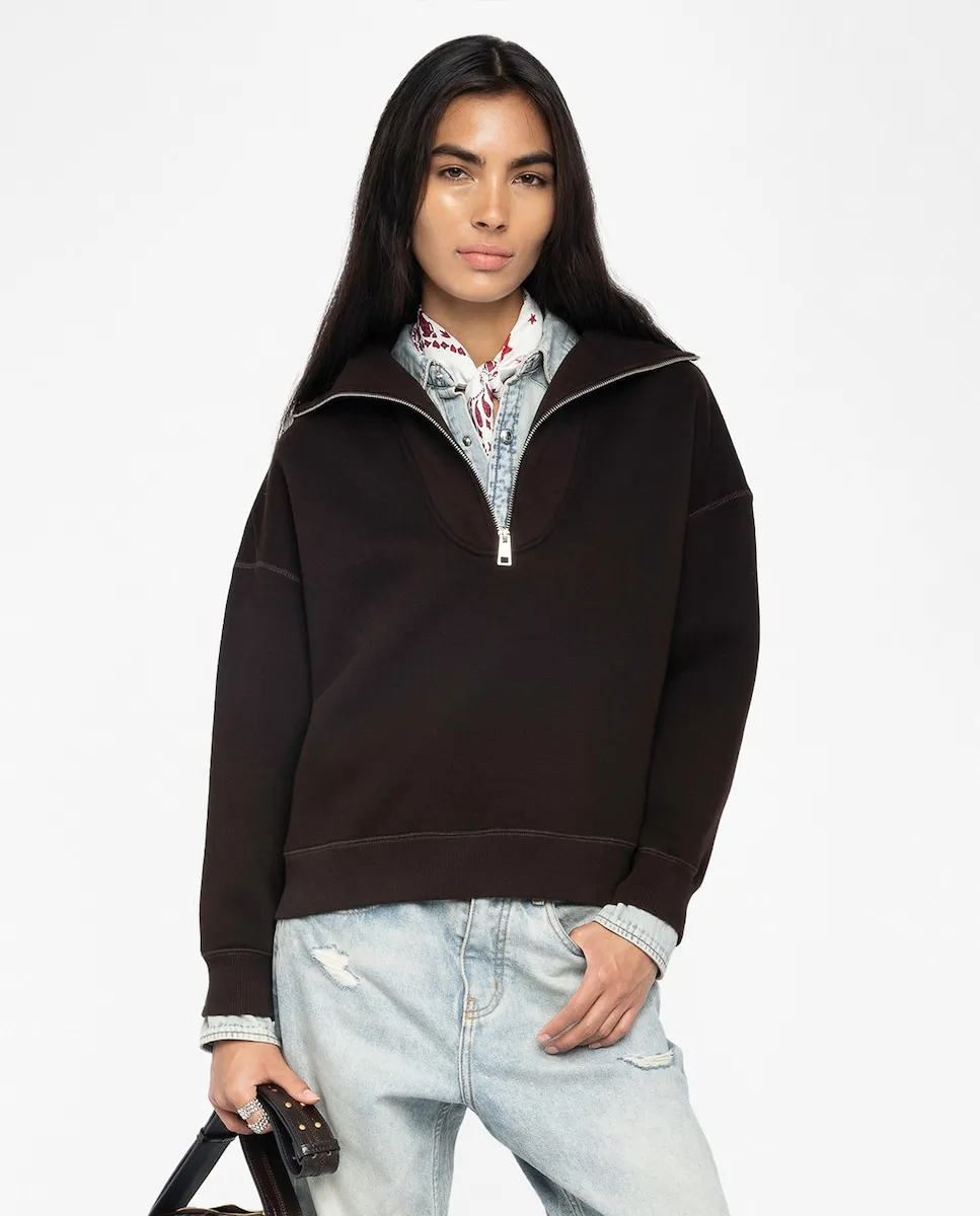 

Женская туническая майка из хлопка Maya Zadig & Voltaire, черный