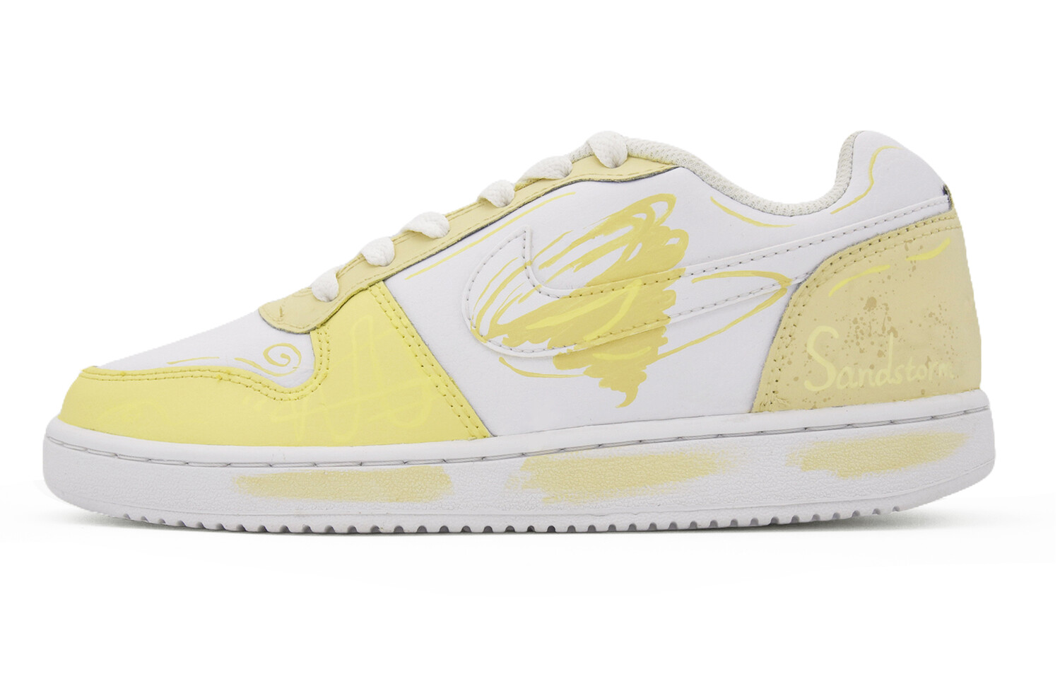

Кроссовки Nike EBERNON Skateboarding Shoes Women's Low-top White/yellow, желтый