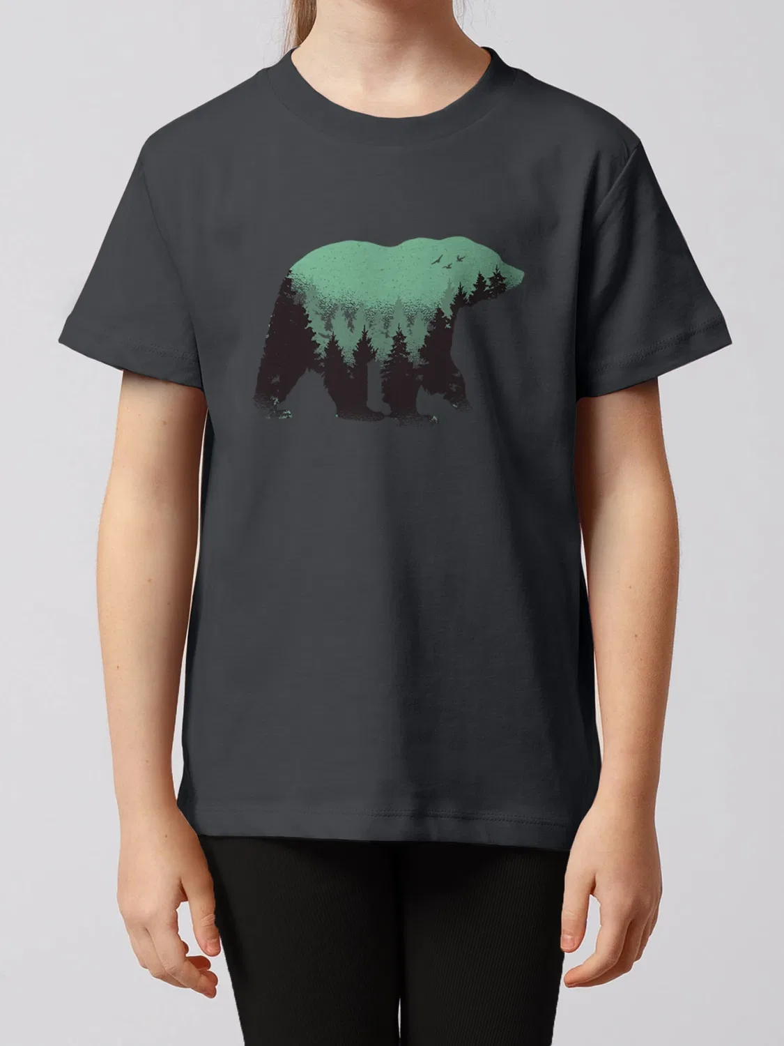 Футболка с медведем, Wat? Apparel, серый