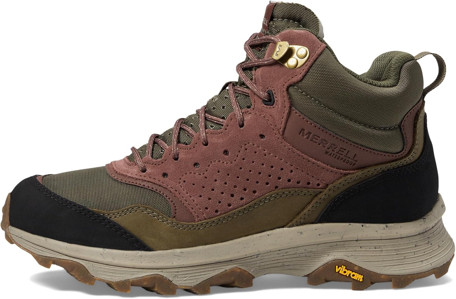 Мужские ботинки Merrell Speed Solo Mid WP, коричневый/оливковый — фото 4