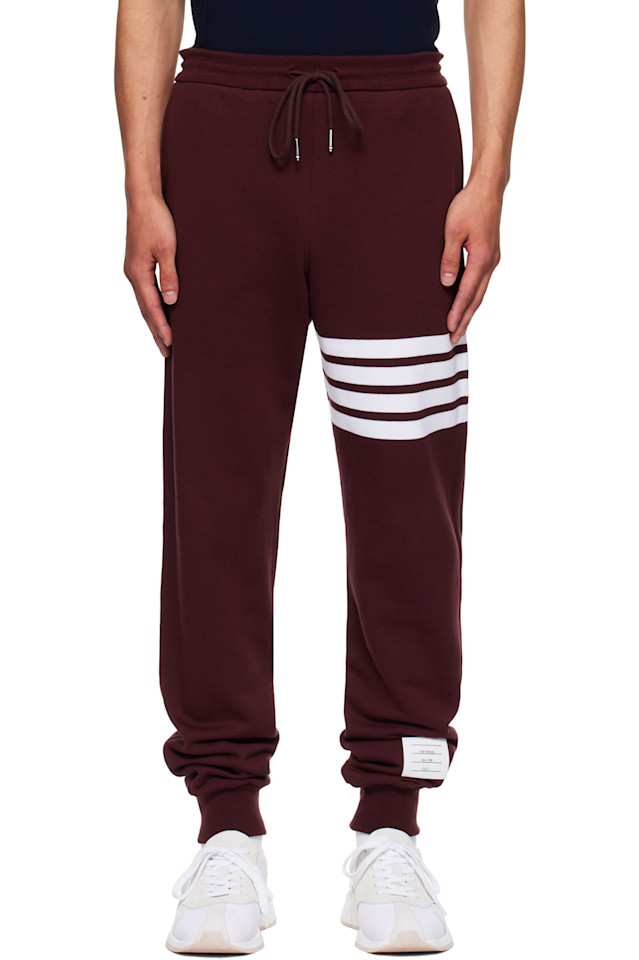

Классические спортивные штаны с 4-полосной петлей Thom Browne, цвет burgundy