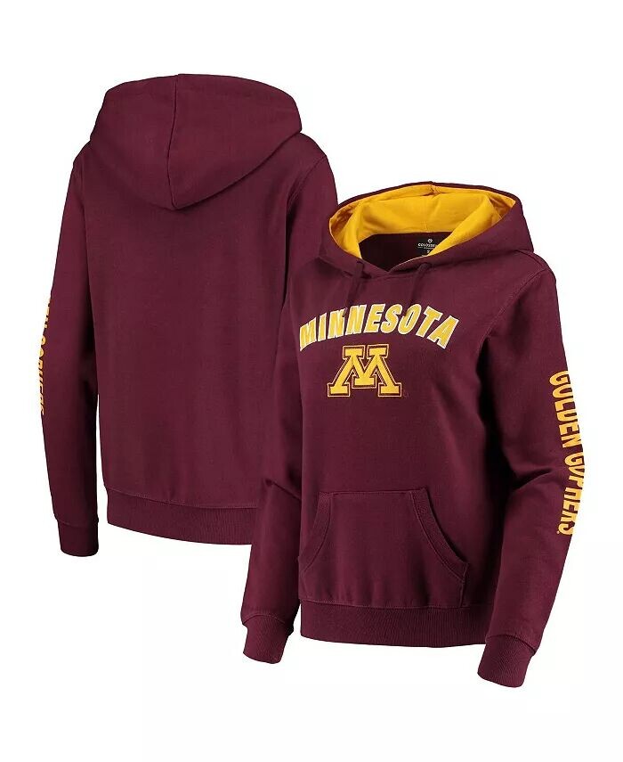 

Женский бордовый пуловер с капюшоном Minnesota Golden Gophers Loud and Proud Colosseum