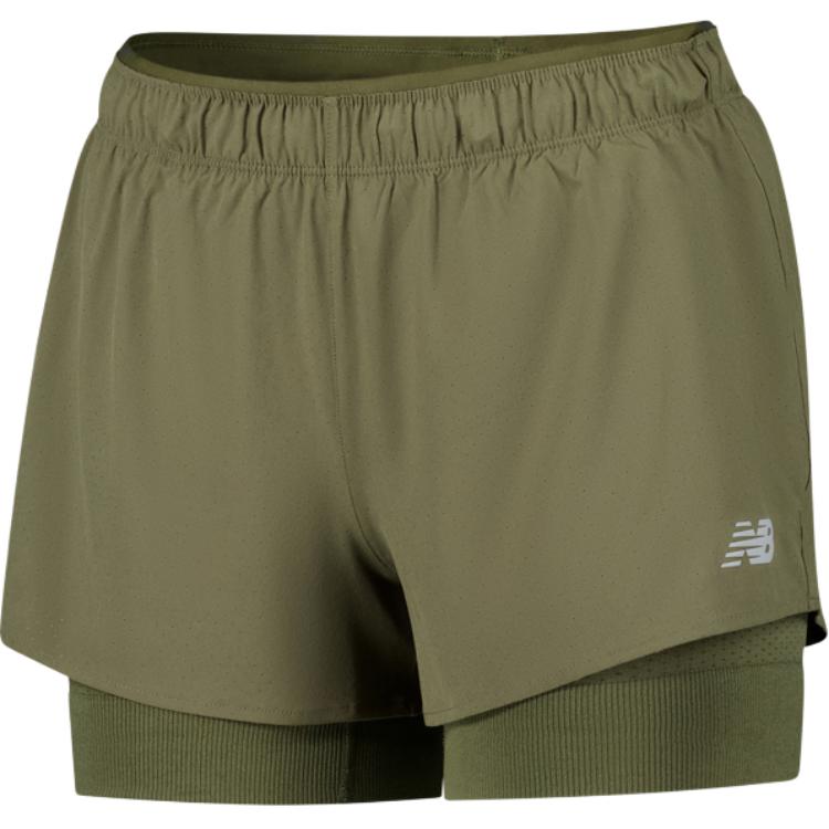 

Женские спортивные шорты армейского зеленого New Balance