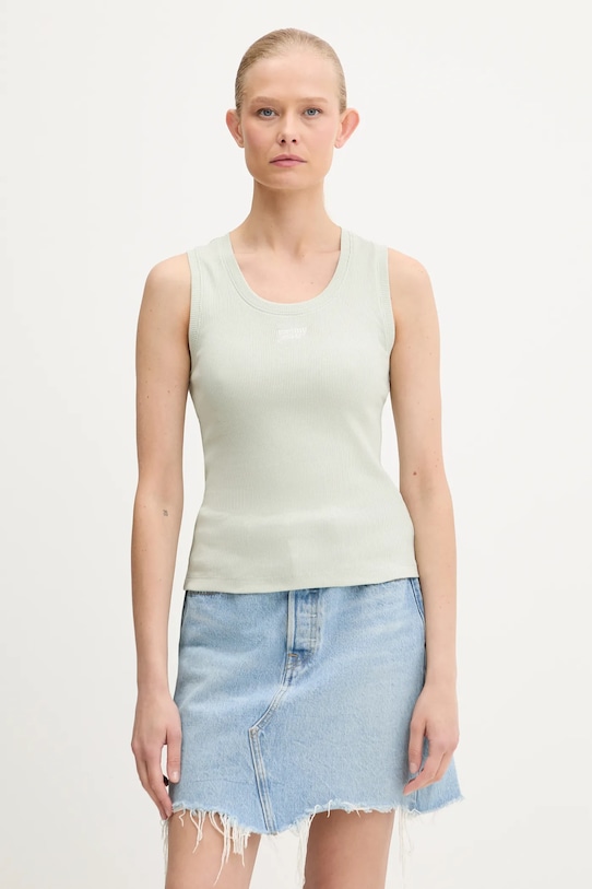 

Хлопковая майка Tommy Jeans, зеленый