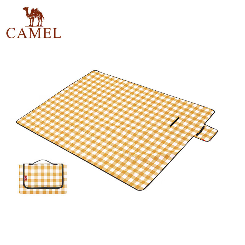 

Camel (Camel) коврик для пикника на открытом воздухе, кемпинг, пикник, влагостойкий изоляционный складной коврик для палатки, спальный коврик A1W3HR102, маленькая желтая сетка