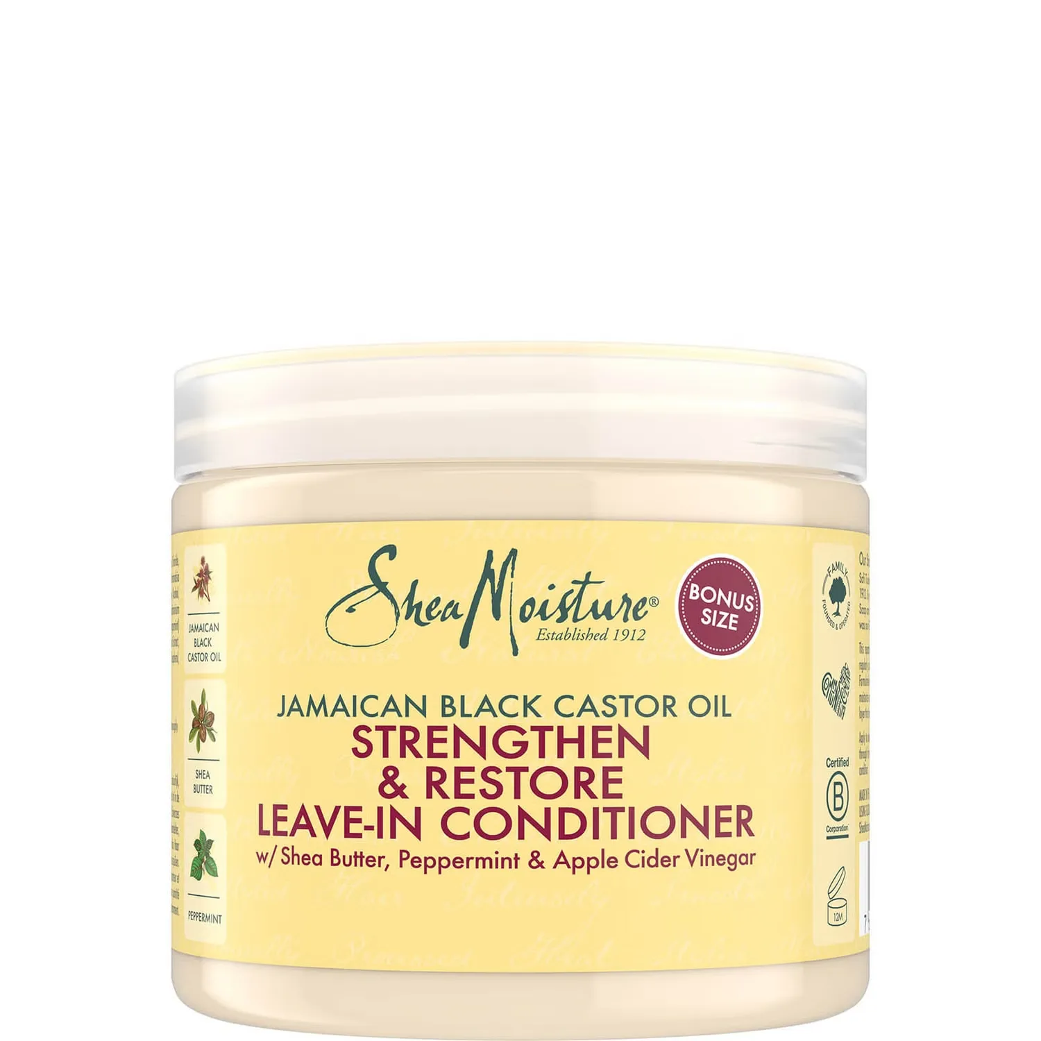 

Shea moisture Черное касторовое масло укрепляющий, рост и восстановление несмываемый кондиционер 454г Sheamoisture