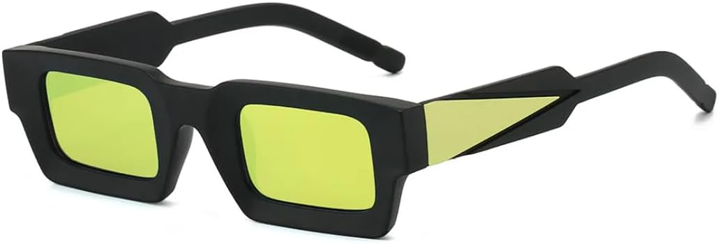 

Мужские солнцезащитные очки в стиле ретро для активного отдыха, модные солнцезащитные очки с градиентным зеркальным покрытием, защита от УФ-излучения UV400, женские двухцветные VFDHN, Black Golden Mirror