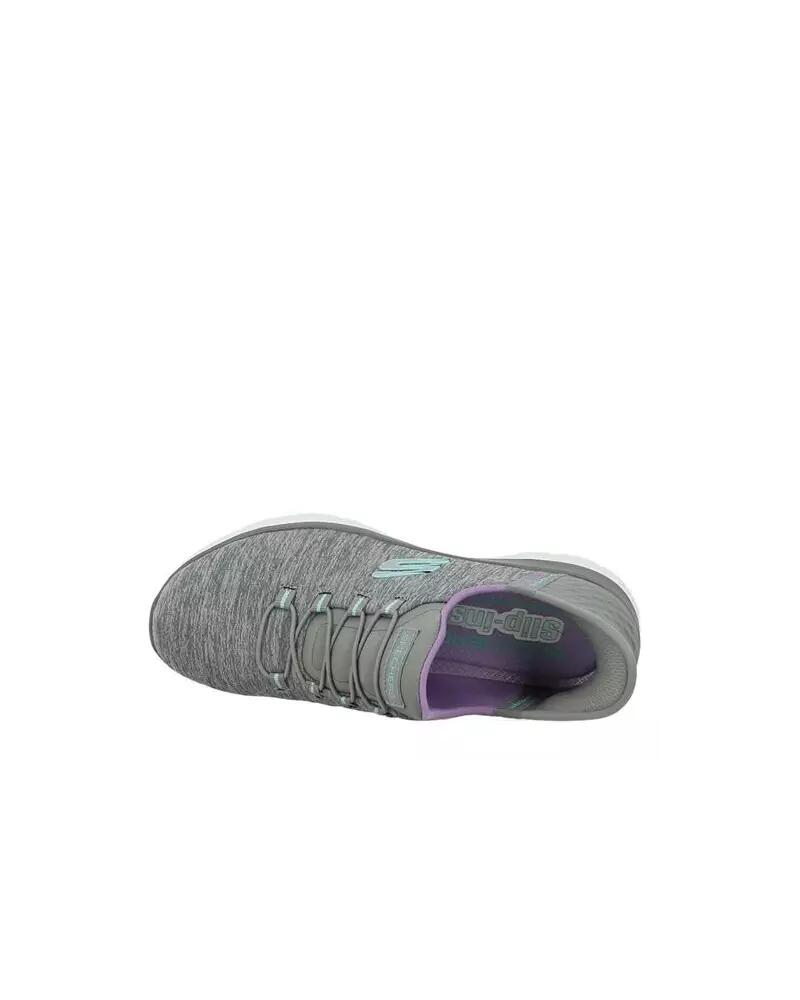 SKECHERS Женские кроссовки SUMMITS DAZZLING HAZE Slip-On, серые/многоцветные — фото 4