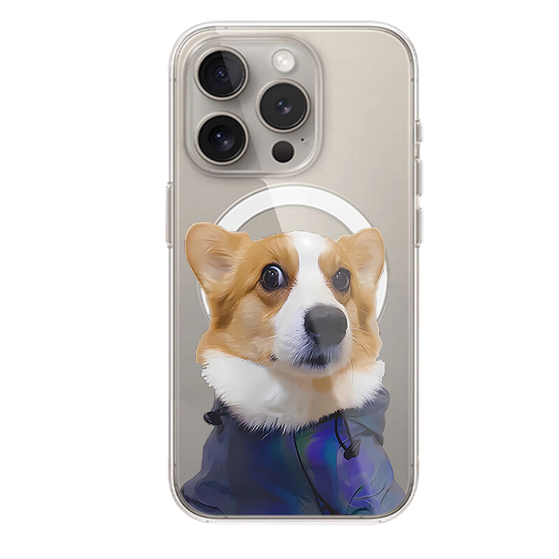 

Чехол для телефона Victory Charge, SC magnetic shell-transparent-SQ corgi