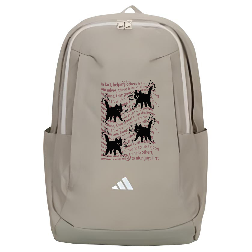 

Adidas Средний унисекс серый рюкзак из ткани, 4 Pack Black Cat Pink Letter