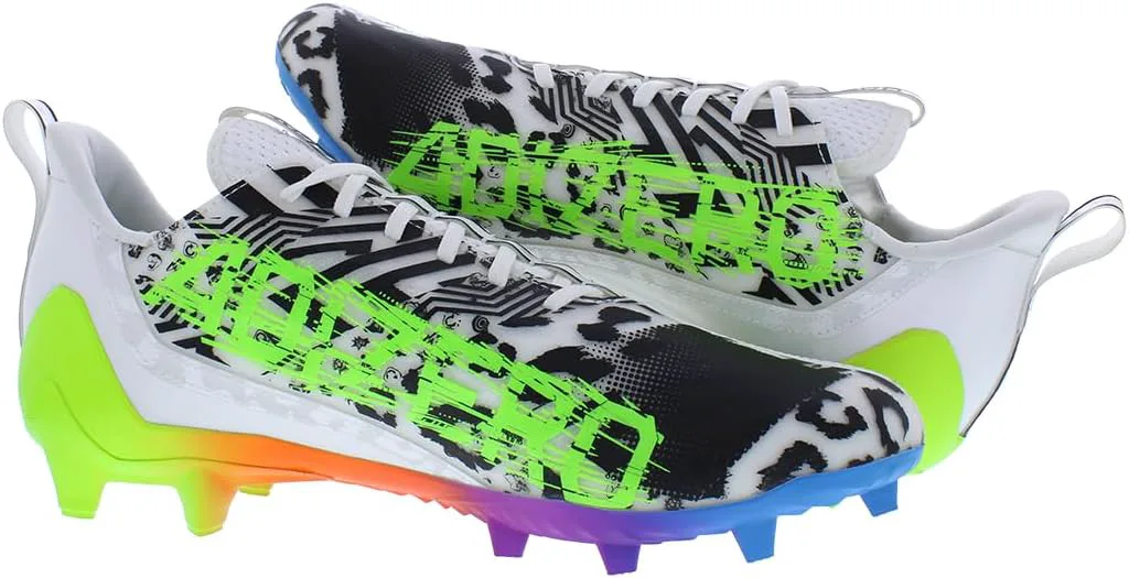 Футбольные бутсы Adidas Adizero 2 для мужчин, белый/зеленый/черный — фото 4
