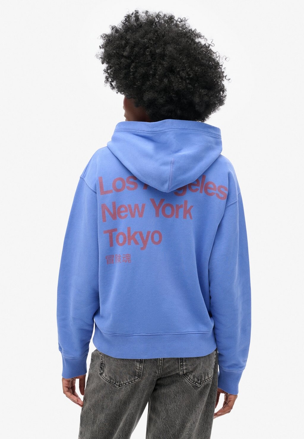 

Толстовка с капюшоном CORE LOGO CITY LOOSE HOODIE... Superdry, синий