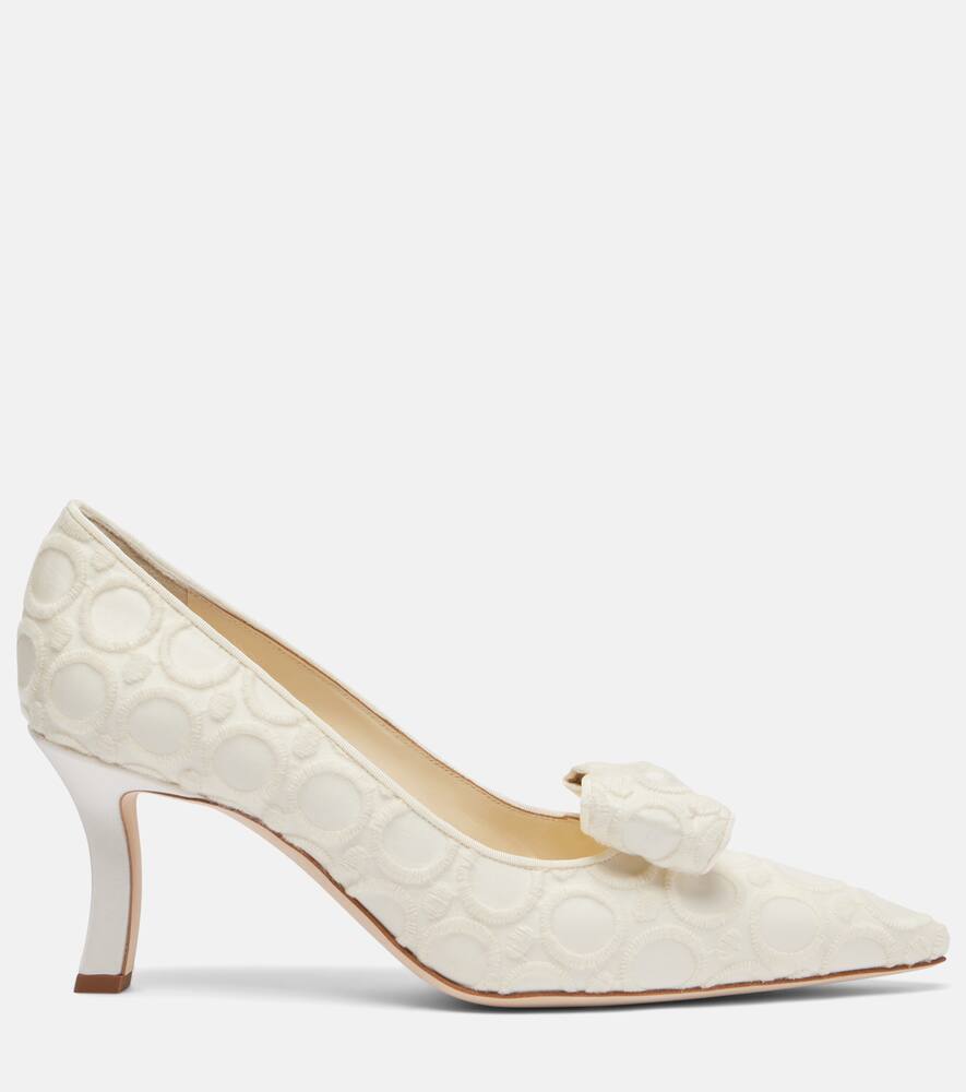 Туфли-лодочки Epirotes 70 из сатина с вышивкой Manolo Blahnik, Ywov 977P/Lcrm 1309 — фото 4
