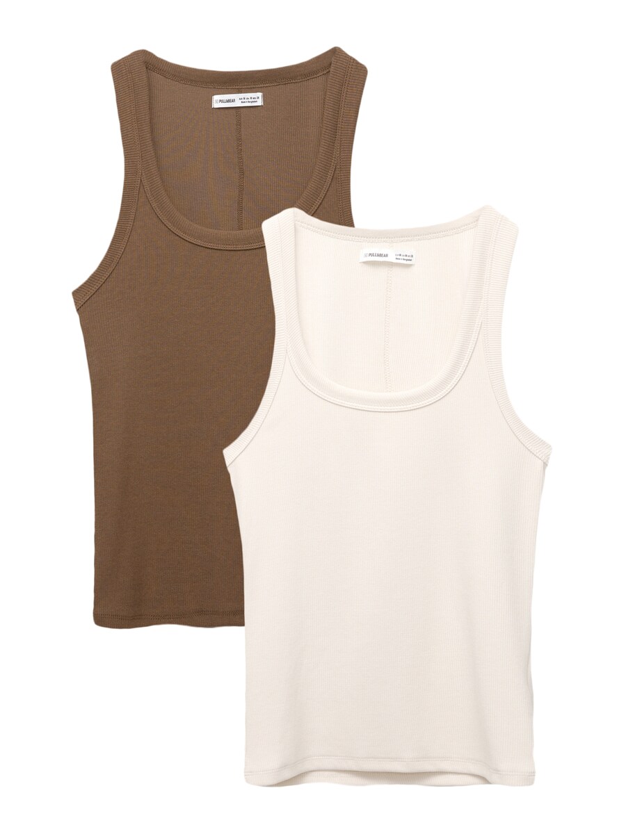 

Топ Pull&Bear Pull&Bear , Cream/Brown