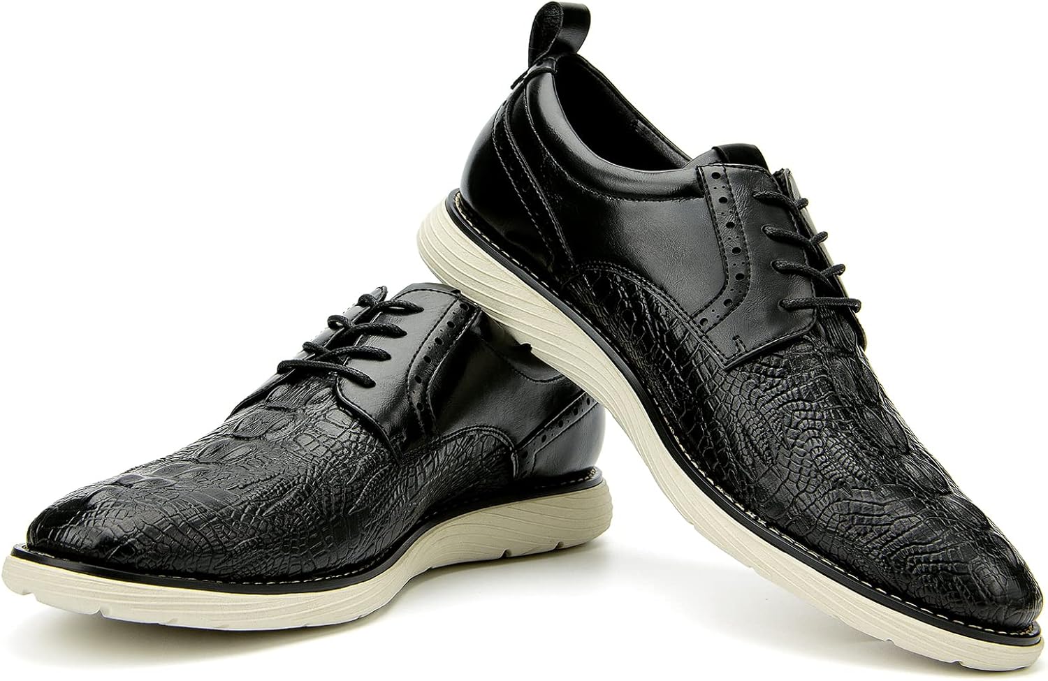 

Мужские оксфорды JITAI, классические туфли с шнуровкой и крыловидной перфорацией, легкие модные мужские туфли, черный