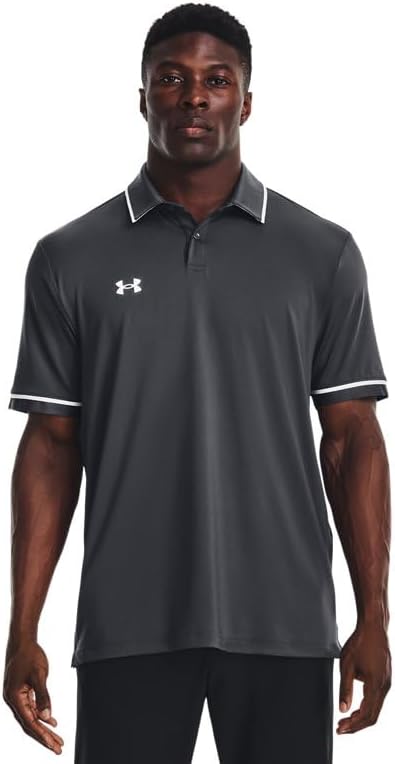 

Under Armour мужская футболка-поло Tipped Teams Performance, Stealth Gray/White, Белый, Under Armour мужская футболка-поло Tipped Teams Performance, Stealth Gray/White